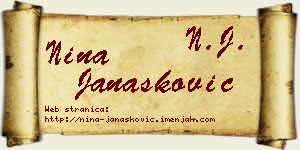 Nina Janašković vizit kartica